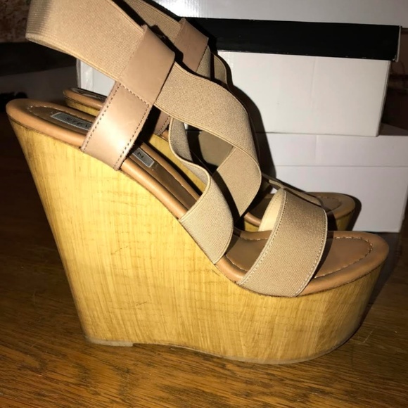 Steve Madden | Shoes | Steve Madden Gandy Wooden Platform Wedge Sandals | Poshmark